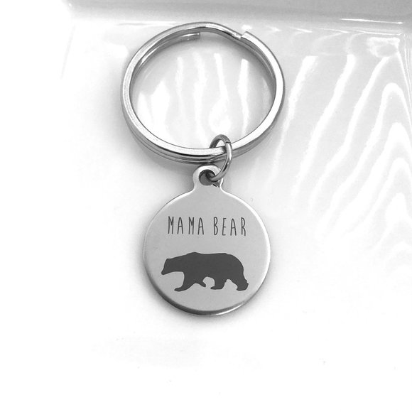 Miniature Mama Bear New Mom Mothers Day Gift Mommy Momma Bear Keyring Keychain - Picture 2 of 3